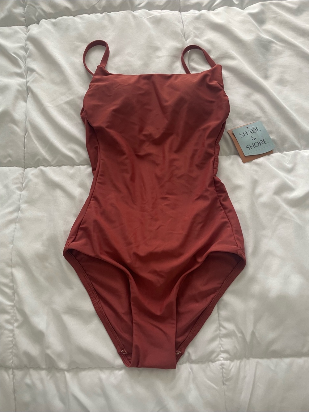 Shade & Shore Kids Rust One-Piece Swimsuit